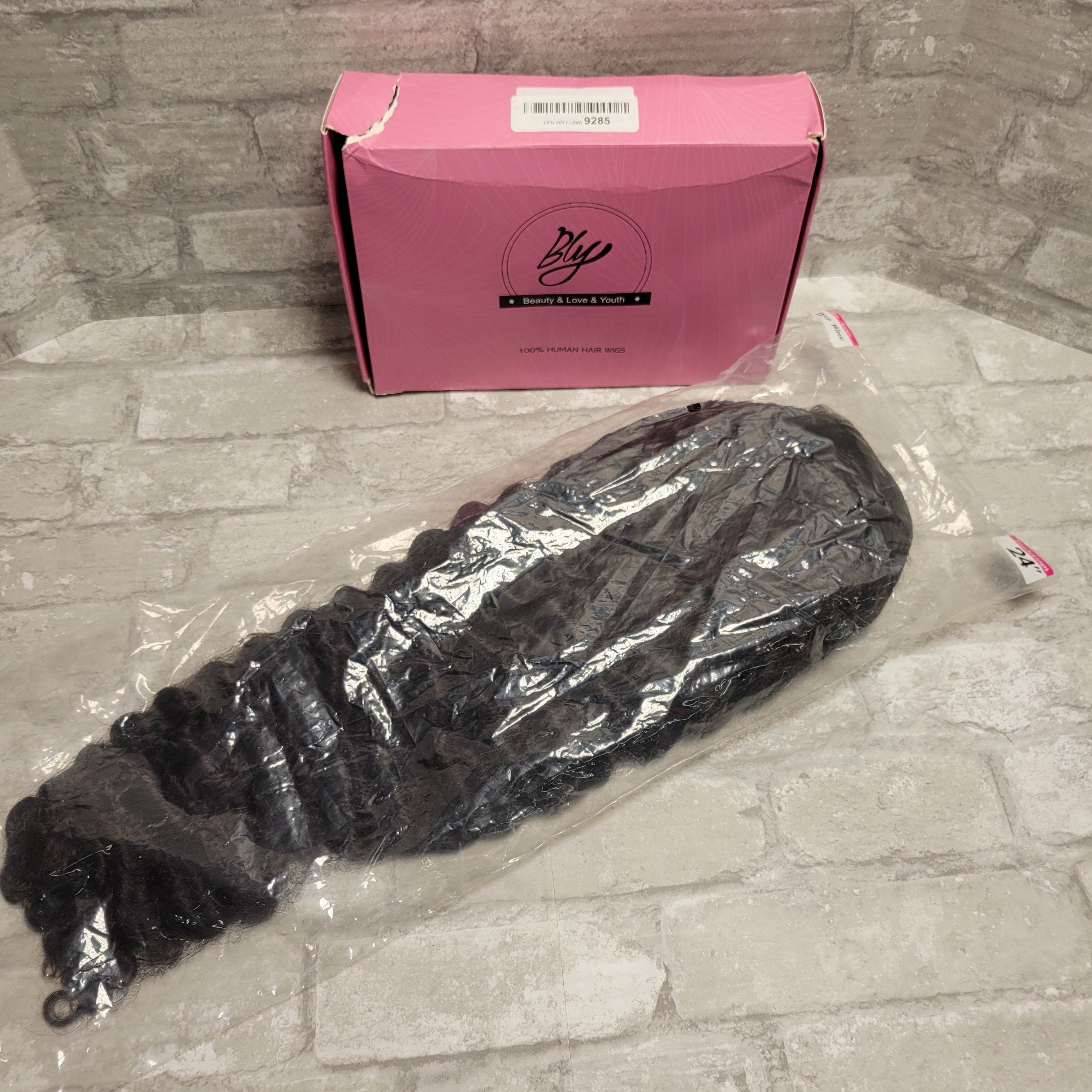 100% Human Hair Wig, Deep Wave 24", Natural Dark Brown (8056465260782)